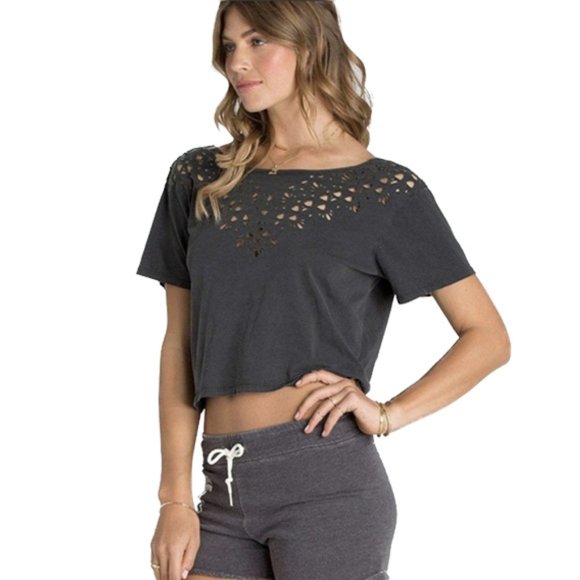 Billabong One Look Knit Crop T-Shirt - Picture 2 of 9